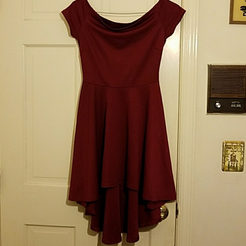 Burgundy dress